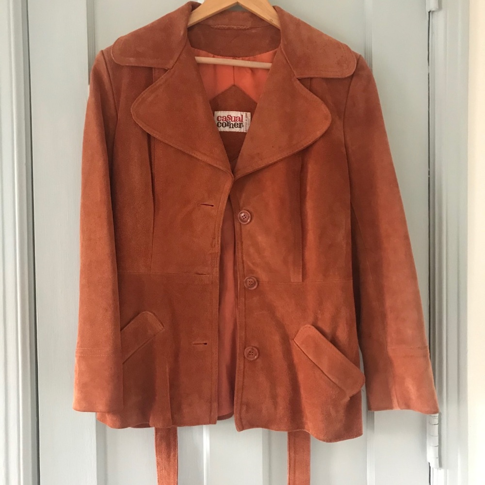 Vintage Suede Belted Jacket